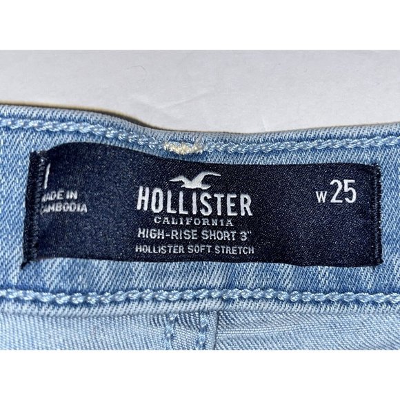 Hollister Booty Shorty Shorts Girls 25X2 Distressed Soft Stretch Cut Off - Picture 4 of 6
